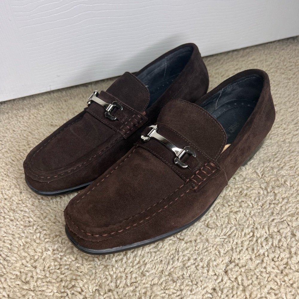 Men's Suede Brown Loafers Stacy Adams 24951-245 US size 9 M